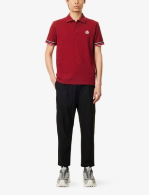 MONCLER: Logo-Patch Short-Sleeve Cotton Polo Shirt