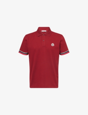 MONCLER: Logo-Patch Short-Sleeve Cotton Polo Shirt