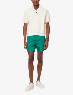MONCLER: Logo-Patch Swim Shorts