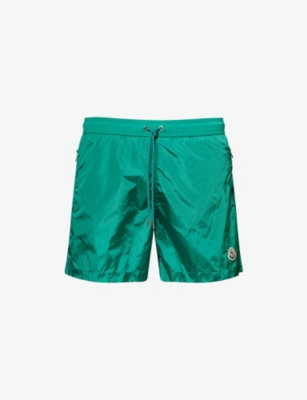 MONCLER: Logo-Patch Swim Shorts