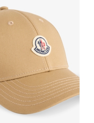 MONCLER: Logo-patch cotton-twill cap