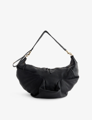 VIVIENNE WESTWOOD: Agnes draped leather large shoulder bag
