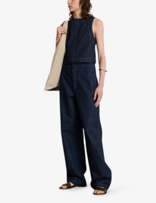 SOEUR: Blair balloon-leg high-rise organic-cotton jeans