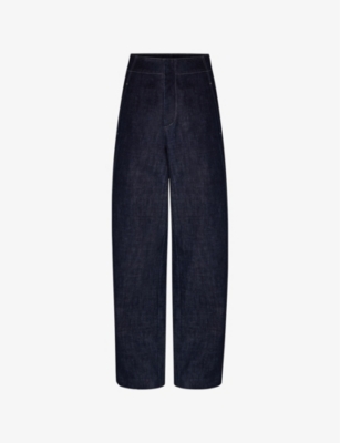 SOEUR: Blair balloon-leg high-rise organic-cotton jeans