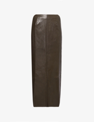 PRETTY LAVISH: Maeve faux-leather maxi skirt