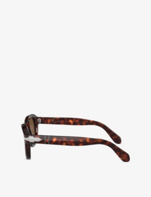 PERSOL WOMENS BROWN PO0060S PHANTOS-FRAME TORTOISESHELL ACETATE SUNGLASSES