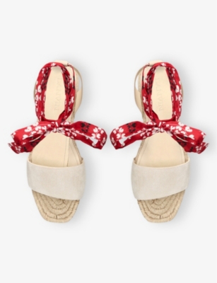 LANVIN: Domra Suede Espadrille Sandals