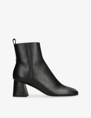 LANVIN: Square-Toe Leather Ankle Boots