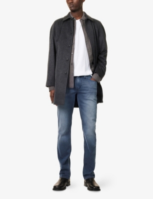 PAIGE: Normandie Straight-Leg Mid-Rise Stretch-Denim Jeans