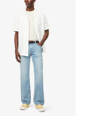 Paige Heritage Doheny Relaxed Straight Jeans In Blue
