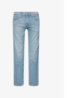 PAIGE: Doheny Straight-Leg Stretch-Denim Jeans