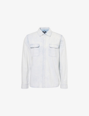 PAIGE: Martin Two-Buttoned-Pockets Cotton and Linen-Blend Shirt