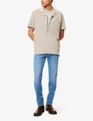 PAIGE: Oliver Short-Sleeve Cotton-Piqué Shirt