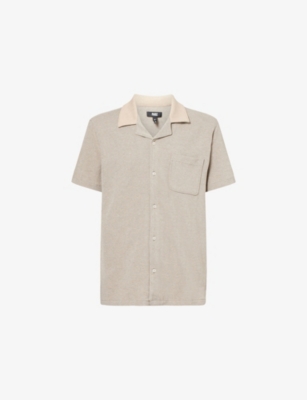 PAIGE: Oliver Short-Sleeve Cotton-Piqué Shirt