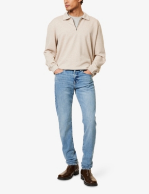 PAIGE: Davion Quarter-Zip Cotton Sweatshirt