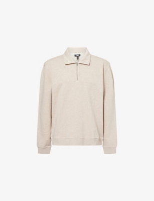 PAIGE: Davion Quarter-Zip Cotton Sweatshirt