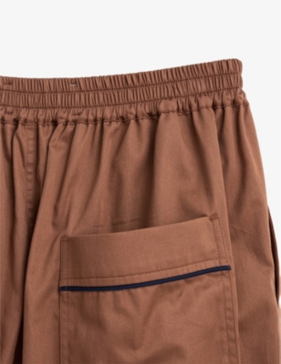 Hay Womens  Outline Contrast-piping Cotton Pyjama Trousers In Milk Chocolate