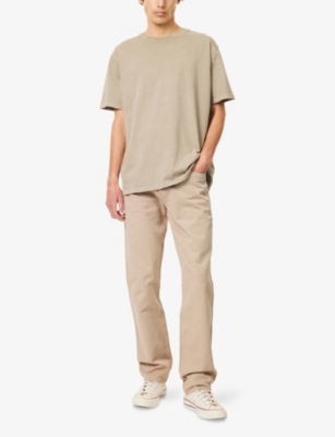 CITIZEN OF HUMANITY MENS PELICAN (MD KHAKI) CREWNECK REGULAR-FIT COTTON-JERSEY T-SHIRT