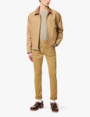 Citizen Of Humanity Mens Crew-neck Waffle-knit Cotton Jumper Wheat In Wheat