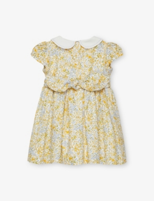 TROTTERS: Floral Bloom Duck-Embroidered Cotton Dress 2-11 Years