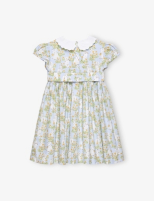 TROTTERS: Bella Bunny Petal-Print Cotton Dress 2-11 Years