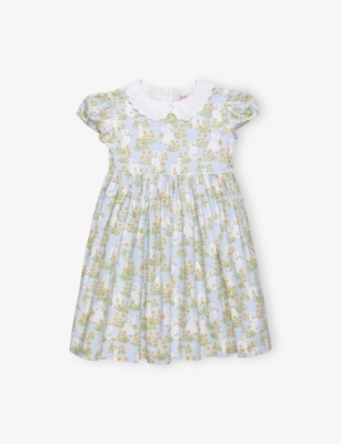 TROTTERS: Bella Bunny Petal-Print Cotton Dress 2-11 Years