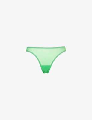 DORA LARSEN: Dolly Clean Sheer Stretch-Tulle Thong
