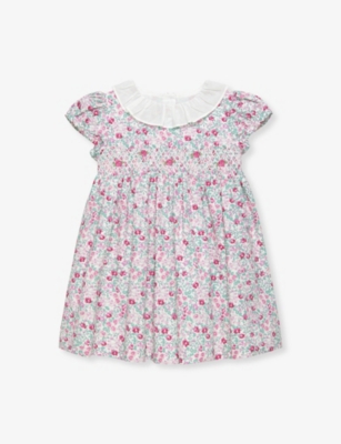TROTTERS: Catherine Floral-Print Cotton Dress 3-24 Months