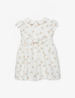 TROTTERS: Lily Floral-Print Cotton and Linen Dress 3-24 Months