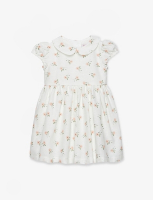 TROTTERS: Lily Floral-Print Cotton and Linen Dress 3-24 Months