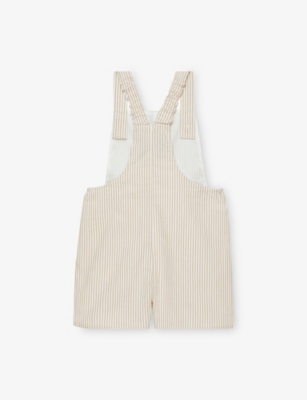 TROTTERS: Alexander Stripe-Print Cotton Bib Shorts 3 Months - 4 Years