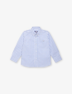TROTTERS: Thomas Check-Print Cotton Shirt 2-11 Years