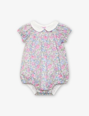 TROTTERS: Michelle Bubble Floral-Print Cotton Romper  0-9 months