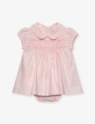 TROTTERS: My First Smocked Cotton Dress and Bloomers 0-9 Months