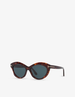 Tom Ford Acetate Toni Sunglasses In Red