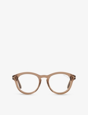 TOM FORD: TR001853 Round-Frame Acetate Optical Glasses