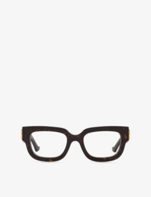 GUCCI: GG1548O Rectangle-Frame Tortoiseshell Acetate Optical Glasses