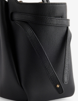 TORY BURCH: Romy Small Pebbled-Leather Tote Bag