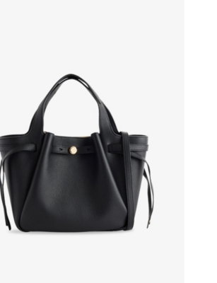 TORY BURCH: Romy Small Pebbled-Leather Tote Bag