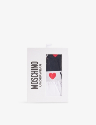 MOSCHINO: My Valentine Pack Of Two Stretch-Cotton Trunks