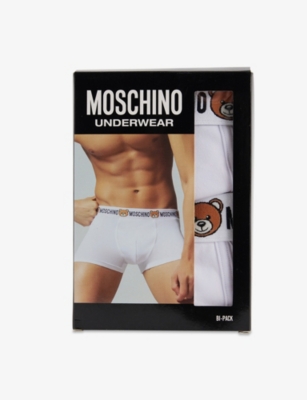 MOSCHINO: Underbear Pack-of-Two Stretch-Cotton Trunks