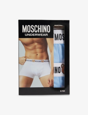 MOSCHINO: Underbear Pack-of-Two Stretch-Cotton Trunks