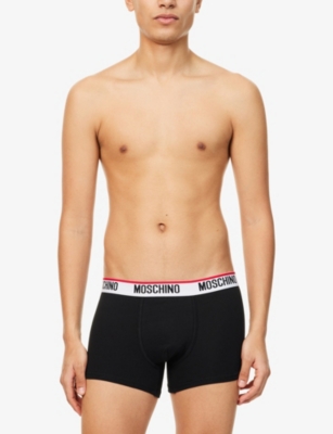 MOSCHINO: Essentials Pack-of-Three Stretch-Cotton Trunks
