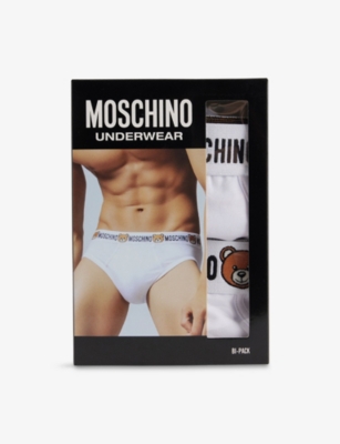 MOSCHINO: Underbear Pack-of-Two Stretch-Cotton Briefs