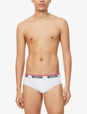 MOSCHINO: Essentials Pack-of-Three Stretch-Cotton briefs