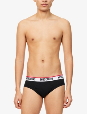 MOSCHINO: Essentials Pack-of-Three Stretch-Cotton briefs
