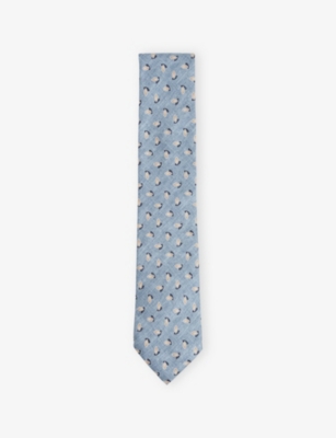 REISS: Leone Geo-Pattern Silk Tie