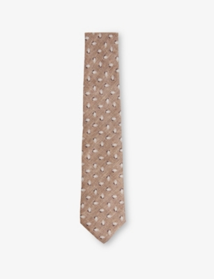 REISS: Leone Geo-Pattern Silk Tie