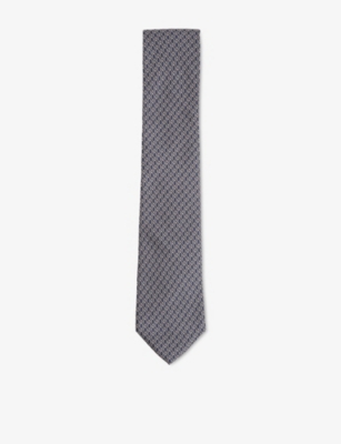 REISS: Caruso Geometric-Pattern Silk Tie