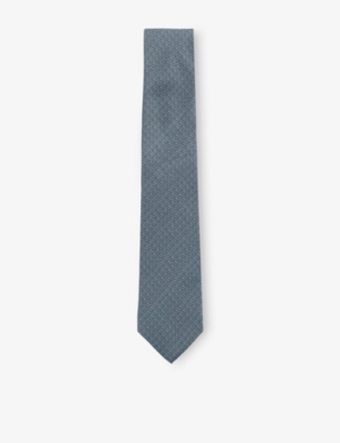 REISS: Caruso Geometric-Pattern Silk Tie